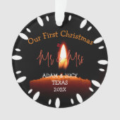 我々の初めてのクリスマスであるミスター・アンド・ミセス・ニュー・レイズ・キャンドル オーナメント (正面)