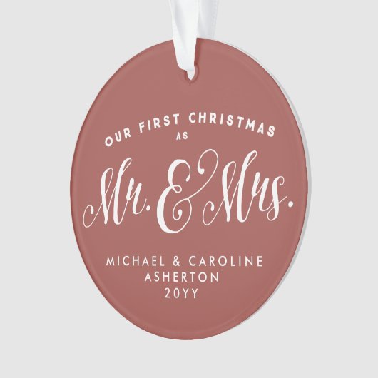 我々の初めてのクリスマスのミスター・アンド・ミセス・ニューリフ オーナメント (正面)
