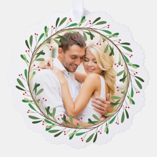 我々の初めてのクリスマスのレッドさん オーナメントカード (正面)