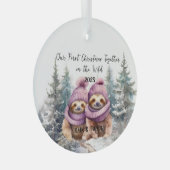 我々の初めてのクリスマスのワイルドニューライヴァーズオーナメント ガラスオーナメント (正面右)