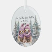 我々の初めてのクリスマスのワイルドニューライヴァーズオーナメント ガラスオーナメント (正面左)