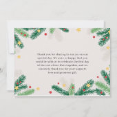 我々の初めてのクリスマスの雪の素敵な新しい写真 シーズンカード (裏面)