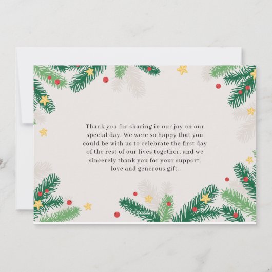 我々の初めてのクリスマスの雪の素敵な新しい写真 シーズンカード (裏面)