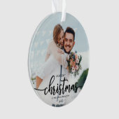 我々の初めてのクリスマスはミスター・アンド・ミセス・シンプルエレガントだ オーナメント (正面)