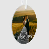 我々の初めてのクリスマスはミスター・アンド・ミセス・シンプルエレガントだ オーナメント (正面)