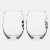 我々の初めてのクリスマスはミスター・アンド・ミセス ステムなしワイングラス (右)