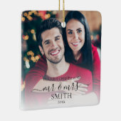 我々の初めてのクリスマスはミセス・アンド・ミセス結婚の セラミックオーナメント (右)