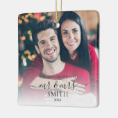 我々の初めてのクリスマスはミセス・アンド・ミセス結婚の セラミックオーナメント (左)