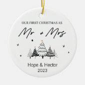 我々の初めてのクリスマスはミセス・オーナメント セラミックオーナメント (正面)