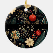 「我々の初めてのクリスマスは三人の家族だ」 セラミックオーナメント (裏面)