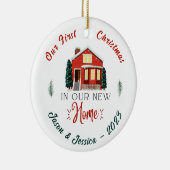我々の初めてのクリスマスは我々の新しい家で セラミックオーナメント (右)