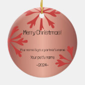 我々の初めてのクリスマスは我々の新しい家で セラミックオーナメント (裏面)