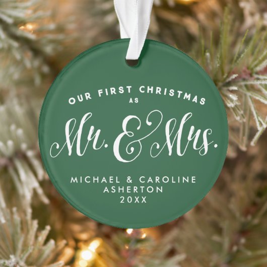 我々の初めてのクリスマスは新しい緑の休日 オーナメント (ツリー)