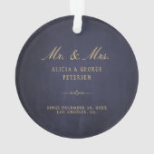 我々の初めてのクリスマスは新婚の夫妻として オーナメント (裏面)