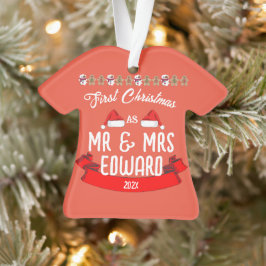 我々の初めてのクリスマスは新婚の夫妻として オーナメント