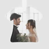 我々の初めてのクリスマスは新婚の夫妻として オーナメント (裏面)