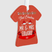 我々の初めてのクリスマスは新婚の夫妻として オーナメント (正面)