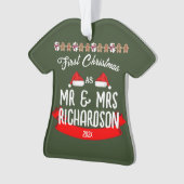 我々の初めてのクリスマスは新婚の夫妻として オーナメント (正面)