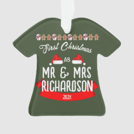 我々の初めてのクリスマスは新婚の夫妻として オーナメント