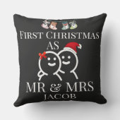 我々の初めてのクリスマスは新婚の夫妻として クッション (裏面)