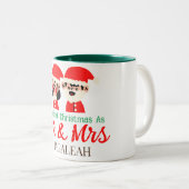 我々の初めてのクリスマスは新婚の夫妻として ツートーンマグカップ (正面右)