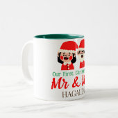 我々の初めてのクリスマスは新婚の夫妻として ツートーンマグカップ (正面左)