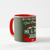 我々の初めてのクリスマスは新婚の夫妻として マグカップ (正面左)