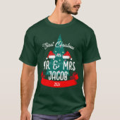 我々の初めてのクリスマスは新婚の夫妻として Tシャツ (正面)