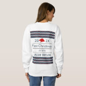 我々の初めてのクリスマスは新婚T-Sh夫妻として スウェットシャツ (裏面フル)