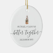 我々の初めてのクリスマスは木々の方が良い セラミックオーナメント (右)