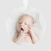 我々の初めてのクリスマスは3人の家族として オーナメント (裏面)