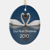我々の初めてのクリスマススかわいらしワンス セラミックオーナメント (右)