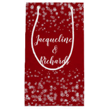 我々の初めてのクリスマススノーフレーク赤エレガントカスタム