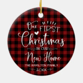 我々の初めてのクリスマスズインザニューホームファームハウス セラミックオーナメント (裏面)