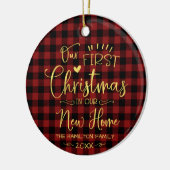 我々の初めてのクリスマスズインザニューホームファームハウス セラミックオーナメント (左)