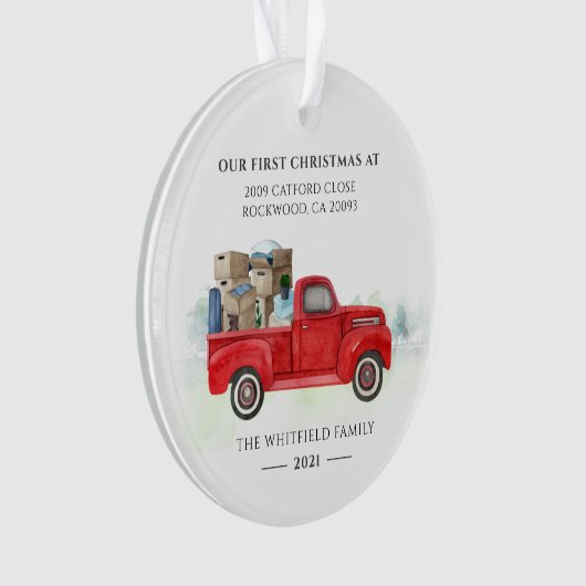 我々の初めてのクリスマスズインニューホームホリデーズ オーナメント (正面)