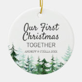 我々の初めてのクリスマスズトゥーズパインツリー セラミックオーナメント (正面)