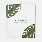 我々の初めてのクリスマストロピカル葉の新着写真 セラミックオーナメント (左)