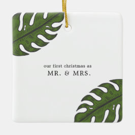 我々の初めてのクリスマストロピカル葉の新着写真 セラミックオーナメント