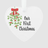 我々の初めてのクリスマスミスタルトーロマンチックなクリスマス オーナメント (正面)