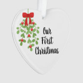 我々の初めてのクリスマスミスタルトーロマンチックなクリスマス オーナメント (正面)