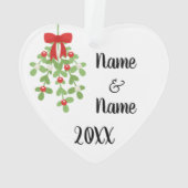 我々の初めてのクリスマスミスタルトーロマンチックなクリスマス オーナメント (裏面)