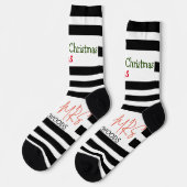 我々の初めてのクリスマス夫妻/カップルの新しい ソックス (左)