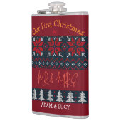 我々の初めてのクリスマス夫妻/カップルの新しい フラスク (左)