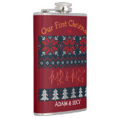 我々の初めてのクリスマス夫妻/カップルの新しい フラスク (右)