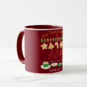 我々の初めてのクリスマス夫妻/カップルの新しい マグカップ (正面左)