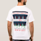 我々の初めてのクリスマス夫妻 |新婚 Tシャツ (裏面)