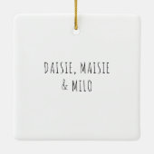 我々の初めてのクリスマス子犬パノラマフォト セラミックオーナメント (裏面)