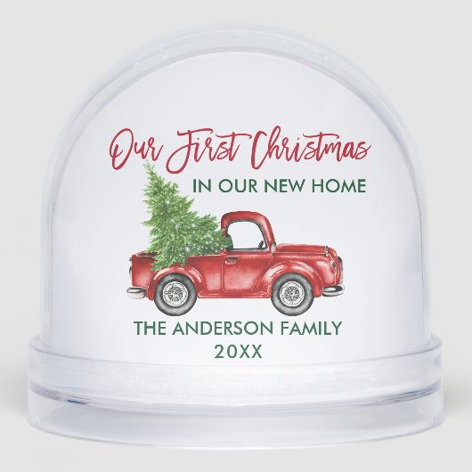 我々の初めてのクリスマス新しいホームトラックフォトバック (正面)