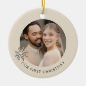 我々の初めてのクリスマス新婚オーナメント セラミックオーナメント (正面)